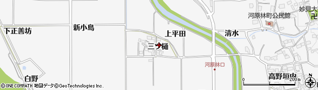 京都府亀岡市河原林町河原尻三ツ樋6周辺の地図