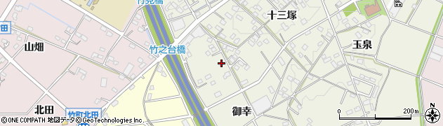 愛知県豊田市宝町（御幸）周辺の地図
