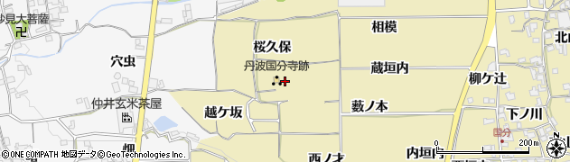 京都府亀岡市千歳町国分（桜久保）周辺の地図