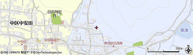 兵庫県多可町（多可郡）中区東安田周辺の地図