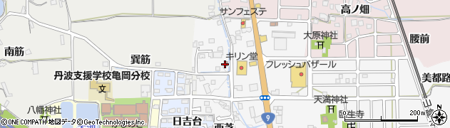 亀岡千代川郵便局周辺の地図