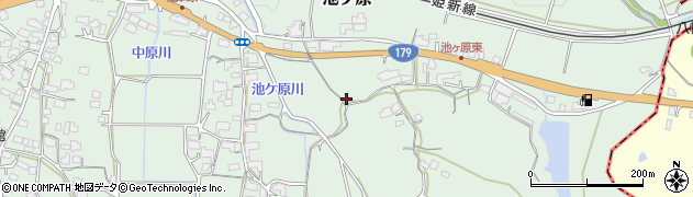 岡山県津山市池ケ原周辺の地図