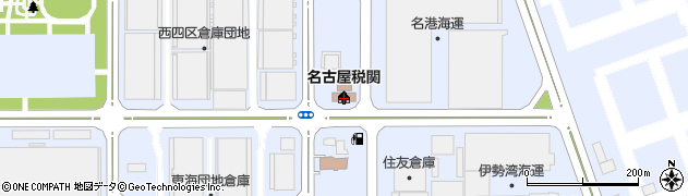 名古屋税関西部出張所保税担当部門周辺の地図