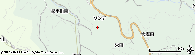 愛知県豊田市松平町（ソンデ）周辺の地図