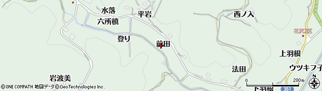 愛知県豊田市花沢町（前田）周辺の地図