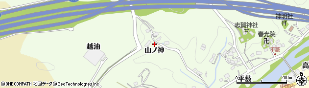 愛知県豊田市岩倉町（山ノ神）周辺の地図