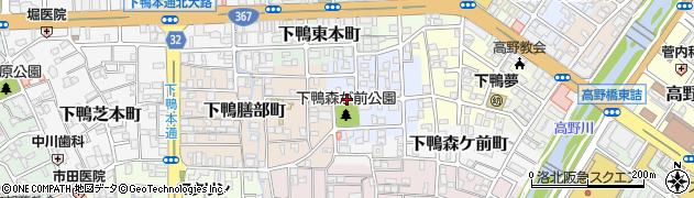 京都府京都市左京区下鴨西高木町周辺の地図