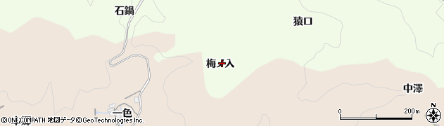 愛知県豊田市九久平町（梅ノ入）周辺の地図