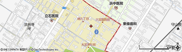 滋賀県栗東市綣9丁目周辺の地図