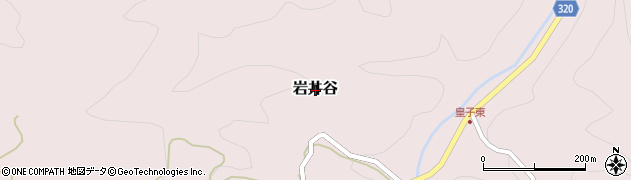 岡山県真庭市岩井谷周辺の地図