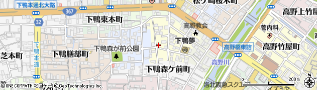 京都府京都市左京区下鴨東高木町周辺の地図