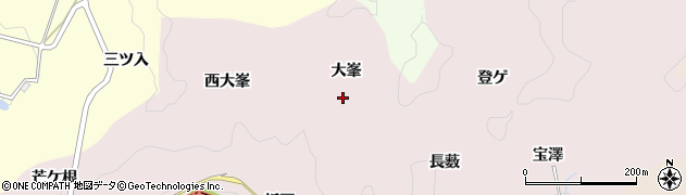 愛知県豊田市桂野町大峯周辺の地図