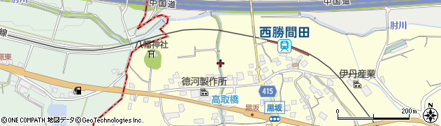 岡山県勝央町（勝田郡）黒坂周辺の地図