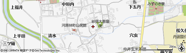 京都府亀岡市河原林町河原尻（綾垣内）周辺の地図