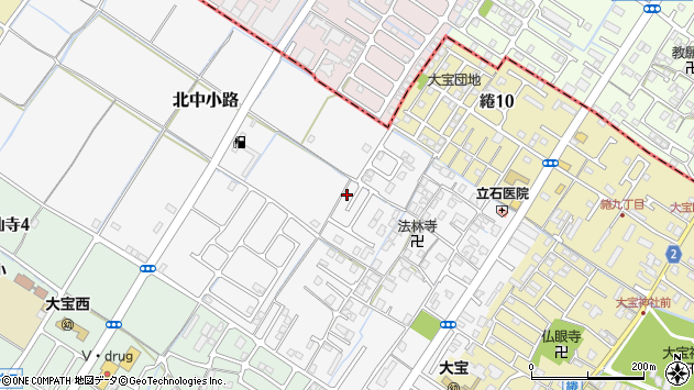 〒520-3037 滋賀県栗東市北中小路の地図