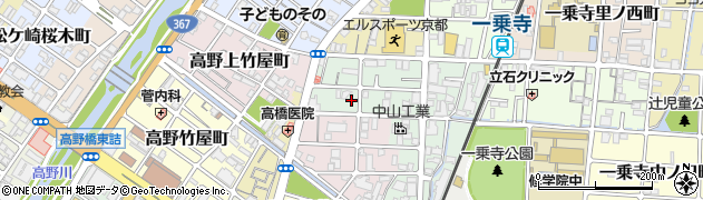 京都府京都市左京区一乗寺払殿町周辺の地図