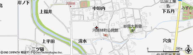 京都府亀岡市河原林町河原尻（上六反田）周辺の地図