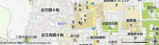 京都府京都市北区紫野北花ノ坊町周辺の地図