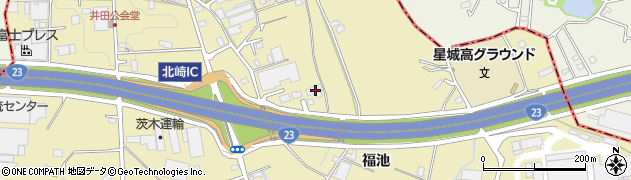 愛知県大府市北崎町（福池）周辺の地図