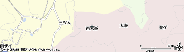 愛知県豊田市桂野町（西大峯）周辺の地図
