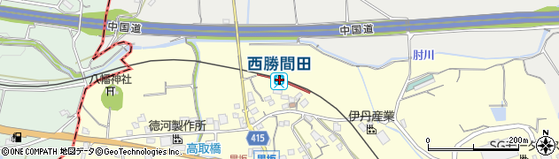 岡山県勝田郡勝央町周辺の地図