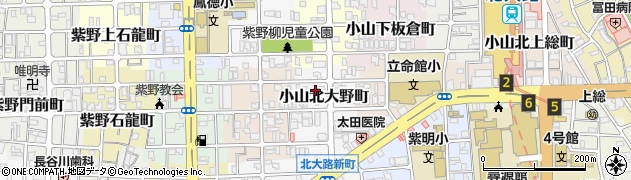 京都府京都市北区小山北大野町周辺の地図