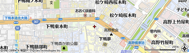 京都府京都市左京区下鴨東高木町14周辺の地図