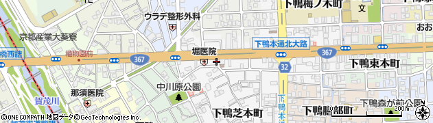 京都府京都市左京区下鴨西本町10周辺の地図