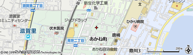 滋賀県大津市あかね町周辺の地図