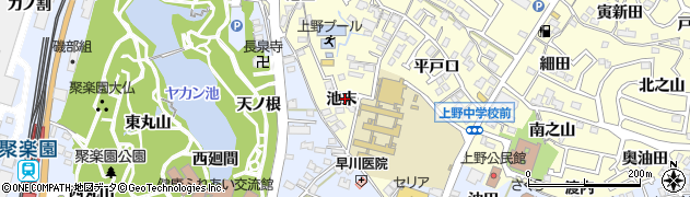 愛知県東海市名和町（池末）周辺の地図