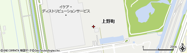愛知県弥富市上野町周辺の地図