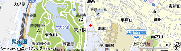 愛知県東海市荒尾町（天ノ根）周辺の地図