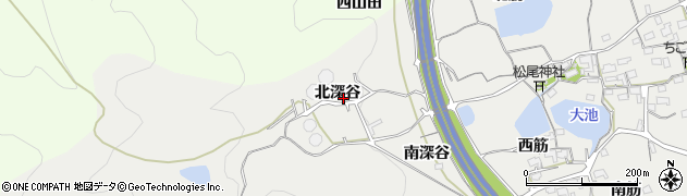 京都府亀岡市千代川町湯井（北深谷）周辺の地図