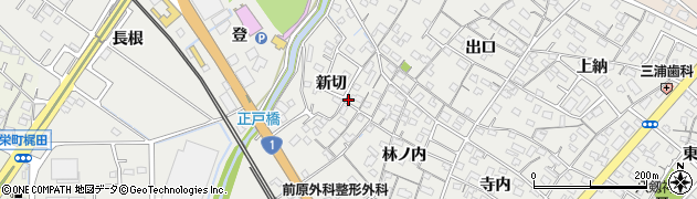 愛知県豊明市阿野町新切周辺の地図