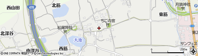 京都府亀岡市千代川町湯井中筋周辺の地図