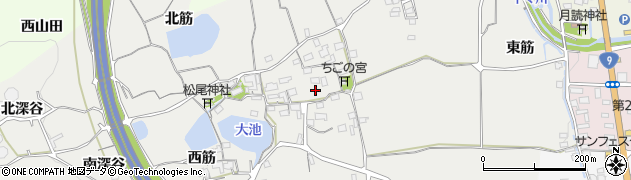 京都府亀岡市千代川町湯井（中筋）周辺の地図