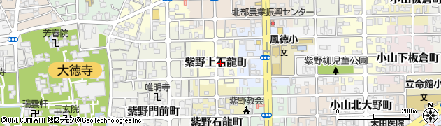 京都府京都市北区紫野上石龍町50周辺の地図