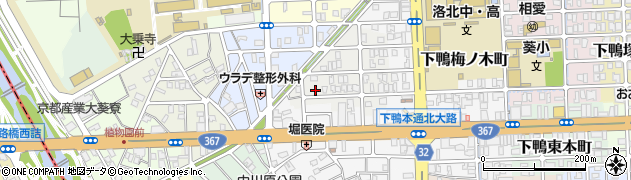 京都府京都市左京区下鴨西梅ノ木町9周辺の地図