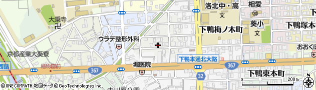 京都府京都市左京区下鴨西梅ノ木町12周辺の地図