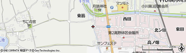京都府亀岡市千代川町湯井東筋周辺の地図