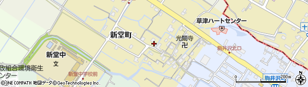滋賀県草津市新堂町周辺の地図