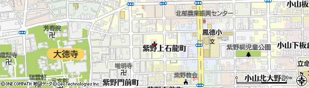 京都府京都市北区紫野上石龍町15周辺の地図