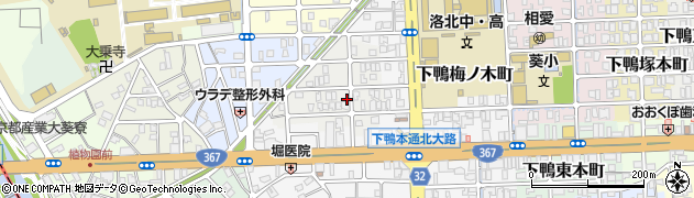 京都府京都市左京区下鴨西梅ノ木町16周辺の地図