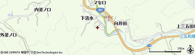 愛知県豊田市林添町上清水周辺の地図
