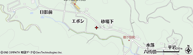 愛知県豊田市花沢町エボシ周辺の地図