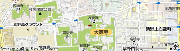京都府京都市北区紫野大徳寺町周辺の地図