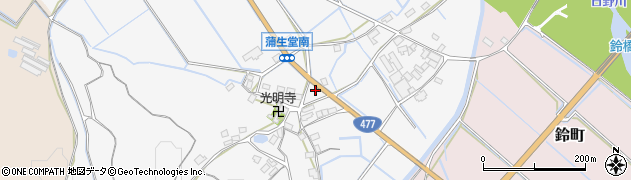 滋賀県東近江市蒲生堂町周辺の地図
