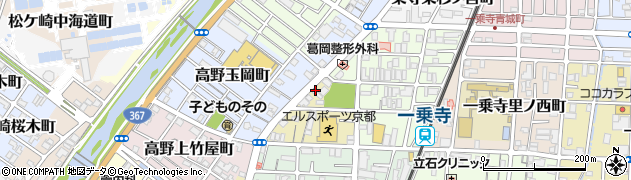 京都府京都市左京区一乗寺高槻町周辺の地図