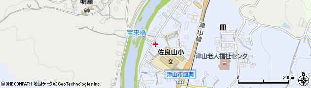 岡山県津山市皿581周辺の地図