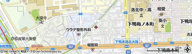 京都府京都市左京区下鴨西梅ノ木町23周辺の地図
